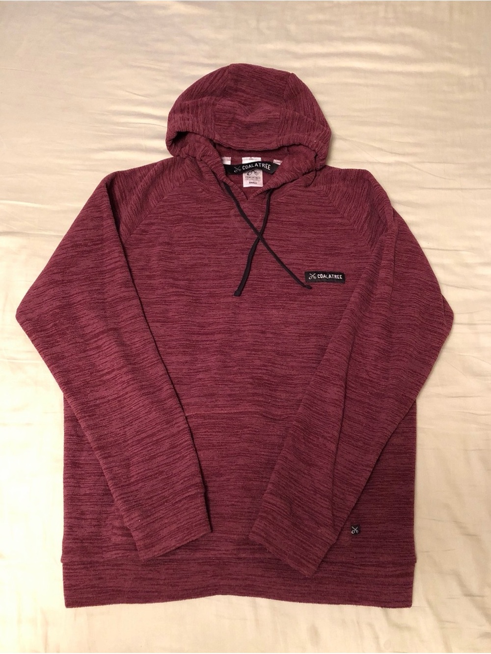 Coalatree Maroon Hooded Pullover Sweatshirt